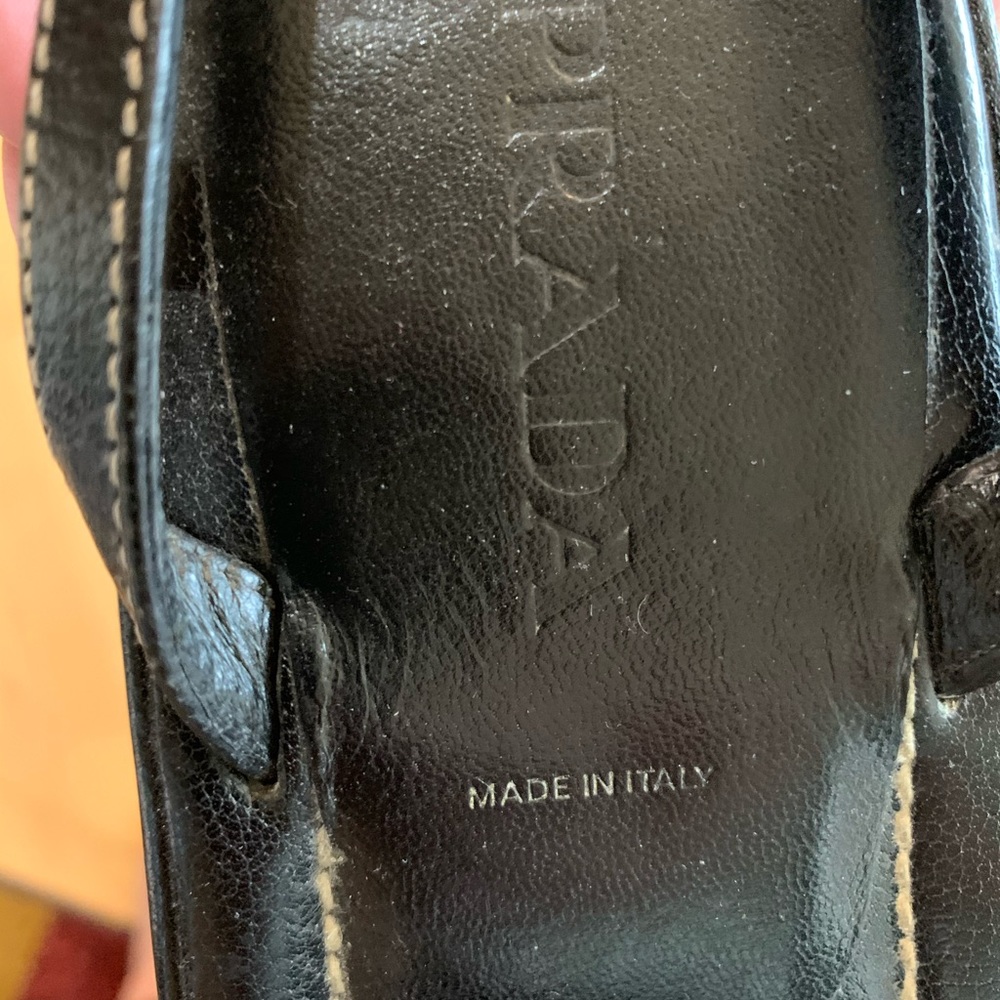 PRADA Black Wedge Sandals - Picture 8 of 10